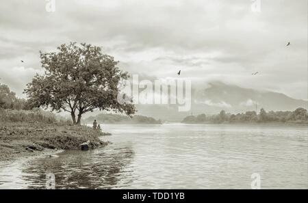 In Taohuatan landschaftlich reizvollen Gegend fotografiert, Jing County in der Provinz Anhui Stockfoto