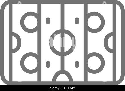 Hockey Feld, air hockey Symbol Leitung. Stock Vektor