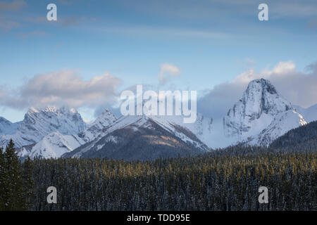 Großartiger Ausblick, Commonwealth Peak, Spray Valley Lakes Provincial Park, Kananaskis, Alberta, Kanada Stockfoto