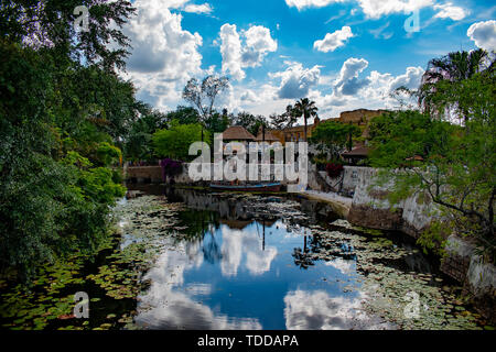 Orlando, Florida. Mai 03, 2019. Menschen tanzen mit afrikanischer Musik Band im Tierreich (2) Stockfoto