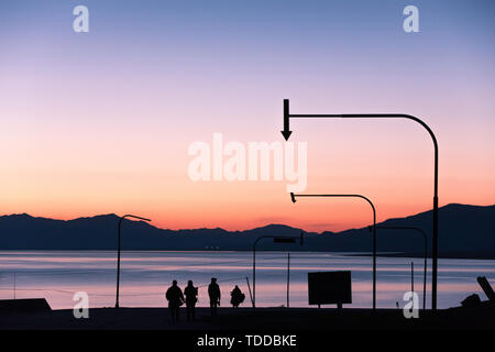 In den frühen Morgenstunden von Selimu See. Stockfoto