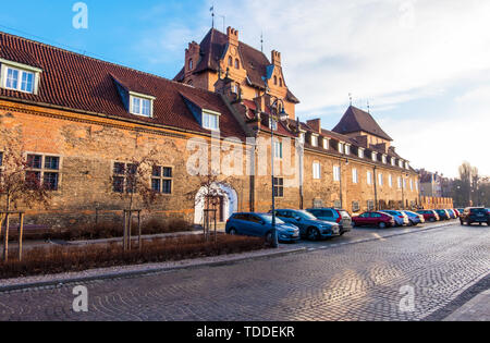 Danzig, Polen - Februar 08, 2019: Blick auf die Altstadt von Danzig, Polen Stockfoto