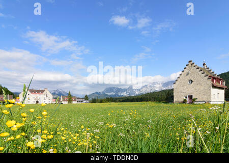 Krün: Schloss Kranzbach in Klais in Oberbayern, Garmisch-Partenkirchen, Oberbayern, Bayern, Bayern, Deutschland Stockfoto