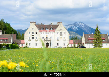 Krün: Schloss Kranzbach in Klais in Oberbayern, Garmisch-Partenkirchen, Oberbayern, Bayern, Bayern, Deutschland Stockfoto