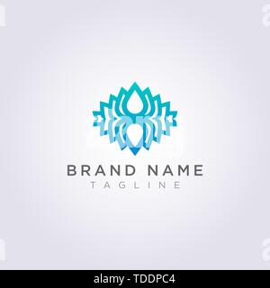 Schön kreativ Lotus flower Logo Designs für Ihr Unternehmen oder Ihre Marke. Stock Vektor