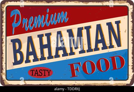 Bahamas Essen gegen den weißen Hintergrund, abstrakt vector Art Illustration, Bild Stock Vektor