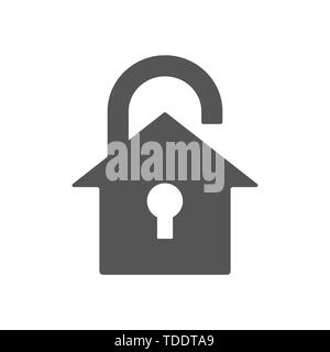 Sicherheit Haus Schlosssymbol Logo Design Element. Moderne Vektor professional Zeichen logo sicher und smart House. Security Konzept von Smart Home. EPS 10. Stock Vektor