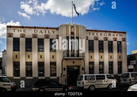 Historisches Art déco-Daily Telegraph Gebäude in Napier, Neuseeland am 1. März 2012 Stockfoto