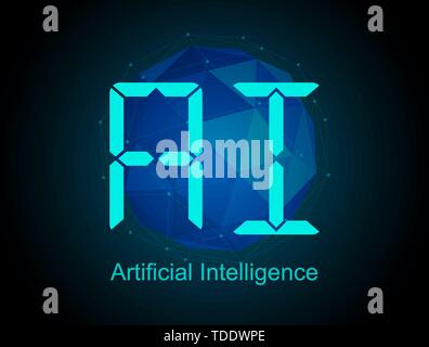 Künstliche Intelligenz Symbol Stock Vektor
