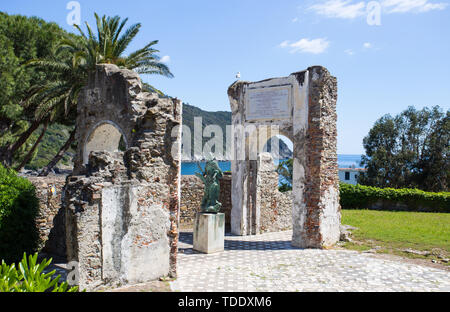 Ruinen des Oratoriums von Santa Caterina in Sestri Levante, Provinz Genua, Italien. Stockfoto