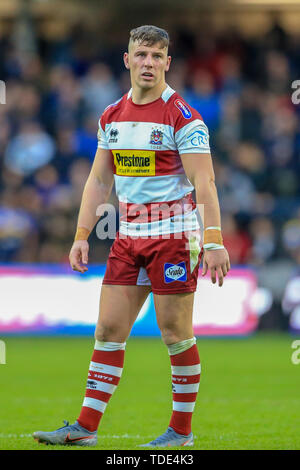 14. Juni 2019, Headingley Carnegie Stadion, England; Betfred Super League, Runde 18, Leeds Rhinos vs Wigan Warriors; George Williams (6) von Wigan Warriors während des Spiels Credit: Mark Cosgrove/News Bilder Stockfoto