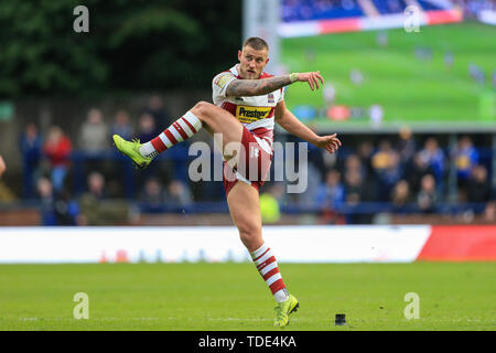 14. Juni 2019, Headingley Carnegie Stadion, England; Betfred Super League, Runde 18, Leeds Rhinos vs Wigan Warriors; Chris Hankinson (23) von Wigan Warriors während des Spiels Credit: Mark Cosgrove/News Bilder Stockfoto