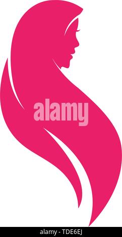 Muslima hijab Logo template Vector Illustration Design Stock Vektor