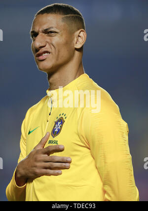 Sao Paulo, Brasilien. 14 Juni, 2019. Brasilien Vs. Bolivien - Richarlison von Brasilien bei einem Match zwischen Brasilien und Bolivien, gültig für die Gruppenphase der Copa America 2019, diese statt Freitag (14) an der Estádio do Morumbi, São Paulo, SP. (Foto: Marcelo Machado de Melo/Fotoarena) Credit: Foto Arena LTDA/Alamy leben Nachrichten Stockfoto