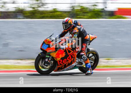 JORGE MARTIN (88) von Spanien und Red Bull KTM Ajo während der Moto2-Qualifying der Ctalunya Grand Prix im Stromkreis de Barcelona Rennbahn in Montmelo, Spanien am 15. Juni 2019 (Foto: Alvaro Sanchez) Credit: CORDON PRESSE/Alamy leben Nachrichten Stockfoto