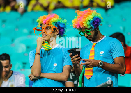 Salvador, Brasilien. 15 Juni, 2019. Brasilien. 15 Juni, 2019. Spiel der Partie zwischen Argentinien X Kolumbien gültig für Gruppe B der Copa America 2019, in der Arena Fonte Nova, in Salvador, diesen Samstag (15.). Credit: ZUMA Press, Inc./Alamy leben Nachrichten Stockfoto