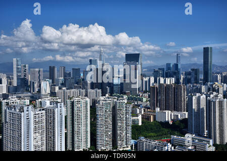 Stadt Landschaft des Houhai Wissenschaft und Technologie Park, Nanshan, Shenzhen Stockfoto