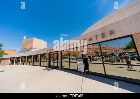 Boulder City, 14. Mai: Außenansicht des Visitor Center des berühmten Hoover Dam am 14. Mai 2019 in Boulder City, Nevada Stockfoto