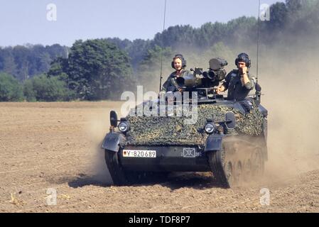 Deutsche Fallschirmjäger light tank Wiesel Stockfoto