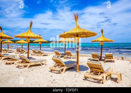 Strand von Sa Coma auf Mallorca, Spanien Stockfoto