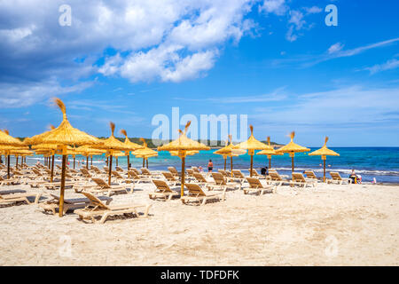 Strand von Sa Coma auf Mallorca, Spanien Stockfoto