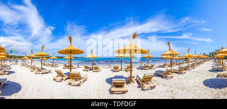 Strand von Sa Coma auf Mallorca, Spanien Stockfoto