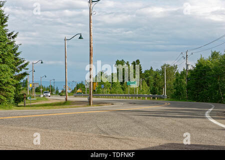 Quebec, Kanada. Straße im Les Eboulement in der Charlevoix Region von Quebec. Stockfoto