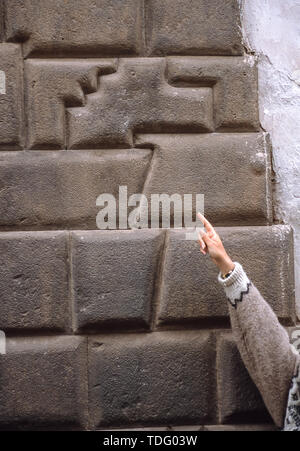 12 - Ecke Stein in Cuzco, Peru Stockfoto