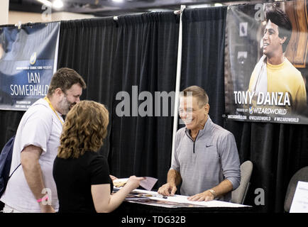 Juni 15, 2019 - Philadelphia, Pennsylvania, USA - Schauspieler, TONNY DANZA, Autogramme für seine Fans auf der Wizard World Convention, die an der Philadelphia Convention Center stattfand (Bild: © Ricky Fitchett/ZUMA Draht) Stockfoto