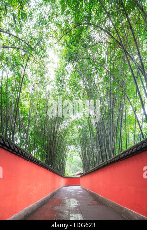 Antike Architektur Promenade von Wuhou Tempel in Chengdu Stockfoto