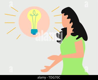 Vector Illustration des Denkens Idee oder Lösung Konzept mit schnelles Denken Lösung und Idee Konzept. Stock Vektor