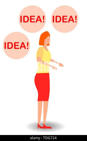 Vector Illustration des Denkens Idee oder Lösung Konzept mit schnelles Denken Lösung und Idee Konzept. Stock Vektor