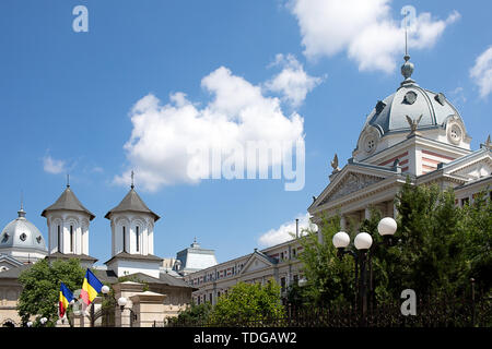 Die coltea Krankenhaus und Kirche in Bukarest, Rumänien. Stockfoto