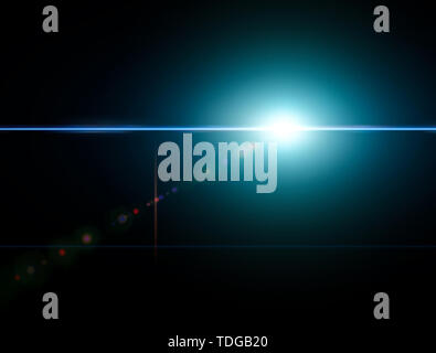 Lichter und Sterne in der Nacht. Objektiv brechung Wirkung. Sterne im Himmel. Beachten Himmelskörper, neue Solaranlagen. Planeten. Science Fiction Stockfoto