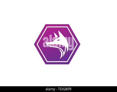 Fox Head Logo Design Illustration in der Form Symbol Stock Vektor