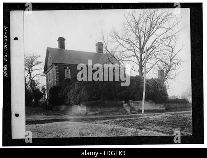 Im Nordosten und Südosten, ÜBER VON GRÜNDEN - York Hall, State Route 1005 und Main Street, Yorktown, York County, VA; Nelson, Thomas Scotch Tom; Nelson, William; Nelson, Thomas; Mason, George; Washington, George Stockfoto