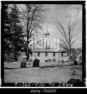 Nordosten hintere Höhe alten Schiff Kirche, 88 Main Street, Hingham, Plymouth County, MA Stockfoto