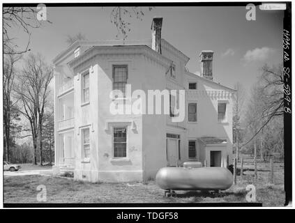 Nordosten ELEVATION, nach Südwesten, näher - Frazier-Pressley Haus, Kreuzung Kreisstraßen 33,112 und 47, Abbeville, Abbeville County, SC Stockfoto