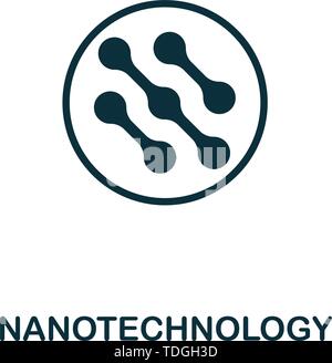 Nanotechnologie vektor Symbol. Kreative Zeichen aus der Biotechnologie icons Collection. Gefüllte flache Nanotechnologie Symbol für Computer und mobile Stock Vektor