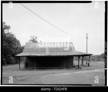 Nordwestseite - Jimmy Carter Boyhood Home, Commissary, Alte ebenen Landstraße (Libanon Friedhof Straße), Ebenen, Sumter County, GA Stockfoto