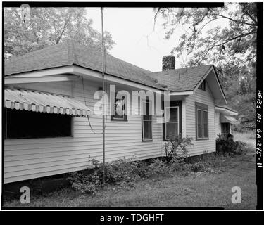 Nordwestseite - Jimmy Carter Boyhood Home, Alte ebenen Landstraße (Libanon Friedhof Straße), Ebenen, Sumter County, GA Stockfoto