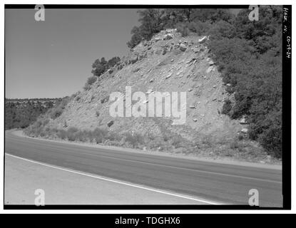 NUSBAUM SCHNITT - ZWEI TEIL ANSICHT mit Nr. 25, W. - Mesa Verde National Park Haupteingang Straße, Cortez, Montezuma County, CO Stockfoto