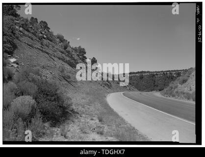 NUSBAUM SCHNITT - ZWEI TEIL ANSICHT mit Nr. 24, NACH SW. - Mesa Verde National Park Haupteingang Straße, Cortez, Montezuma County, CO Stockfoto