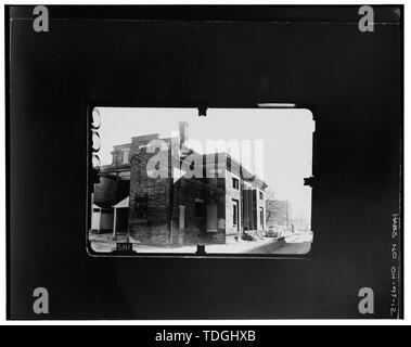 NW-Ecke Kopie Foto von photogrammetrischen Platte LC-HABS-GS07-T -935-206 L. - Alfred Kelley House, 282 East Street, Columbus, Franklin County, OH Stockfoto