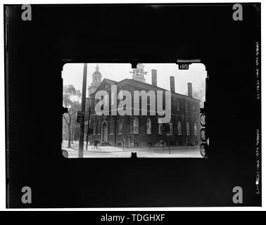 NW-Ecke, Winkel Kopie Foto von photogrammetrischen Platte LC-HABS-GS07-T -1195-102 L. - Kongresshalle, die Sechste und die Kastanie Straßen, Philadelphia, Philadelphia County, PA Stockfoto