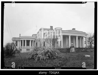 Nordosten (Frontansicht. 1934 - Gaineswood, 805 South Cedar Street, Demopolis, Marengo County, AL Stockfoto