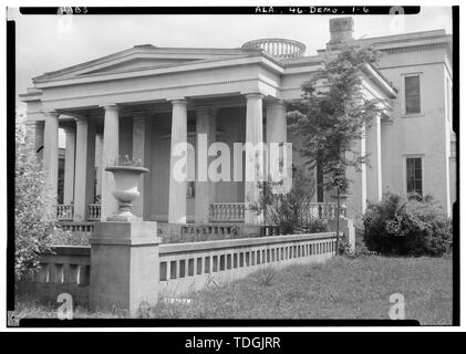 Nordosten Blick auf den vorderen Eingang. 1936 - Gaineswood, 805 South Cedar Street, Demopolis, Marengo County, AL Stockfoto