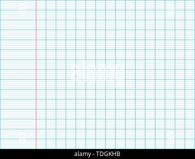 Textur einer leeren Seite mit Linien für Kinder Stock Vektor