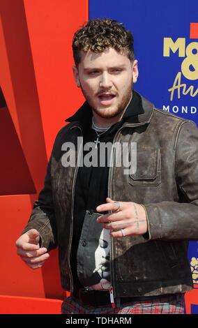 Los Angeles, USA. 16. Juni 2019. Bazzi besucht die 2019 MTV Movie & TV Auszeichnungen bei Barker Hangar in Los Angeles, USA, am 15. Juni 2019. | Verwendung der weltweiten Kredit: dpa Picture alliance/Alamy leben Nachrichten Stockfoto