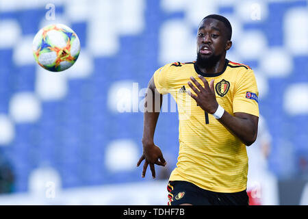 Reggio Emila, Italien. 16 Juni, 2019. Isaac Mbenza Belgien während der UEFA U-21 Europameisterschaft Match zwischen Polen U-21 v Belgien U-21 an Stadio Cittˆ del Tricolore, Reggio Emila, Italien am 16. Juni 2019. Foto von Giuseppe Maffia. Credit: UK Sport Pics Ltd/Alamy leben Nachrichten Stockfoto